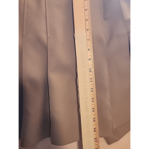 School Bells Girls Size 12 Beige Pleated Wrap Around Flare Uniform Skirt - Picture 4 of 8